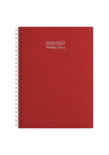 2026 2027 ΗΜΕΡΟΛΟΓΙΟ ΕΒΔΟΜΑΔΙΑΙΟ ΣΠΙΡΑΛ ΔΥΟ ΕΤΩΝ 17x24cm TEMPUS ΚΟΚΚΙΝΟ 63023 (ΛΙΝΑΡΔΑΤΟΣ)