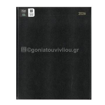 2026 ΗΜΕΡΟΛΟΓΙΟ LETTS ΕΒΔΟΜΑΔΙΑΙΟ 21,5x26,5cm LEGACY QUARTO BLACK 26081636