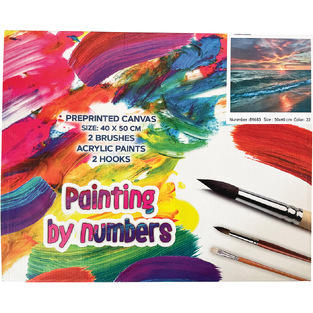 ΣΕΤ ΖΩΓΡΑΦΙΚΗΣ PAINTING BY NUMBERS 40x50cm 89683 ΘΑΛΑΣΣΑ (ΠΕΡΙΕΧΕΙ ΤΕΛΑΡΟ ΚΑΙ ΠΙΝΕΛΑ)