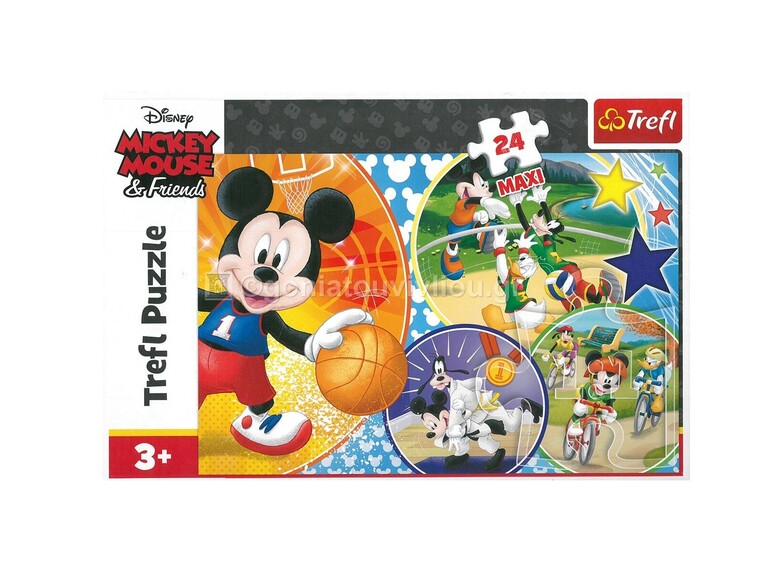 TREFL MAXI ΠΑΖΛ 24 ΤΕΜΑΧΙΩΝ MICKEY TIME FOR SPORTS 14291