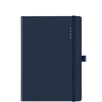 2026 ΗΜΕΡΟΛΟΓΙΟ ΗΜΕΡΗΣΙΟ ΚΡΕΜ 14,5x20,5cm OCEANO ECO PLUS ΜΠΛΕ ΣΚΟΥΡΟ ΜΕ ΛΑΣΤΙΧΟ ΚΑΙ ΣΤΥΛΟΘΗΚΗ 691KY326 (ΘΕΟΦΥΛΑΚΤΟΣ)