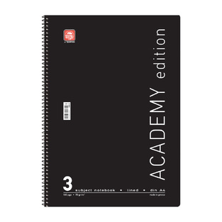 SPECIAL BY TYPOTRUST ΤΕΤΡΑΔΙΟ ΣΠΙΡΑΛ ACADEMY A4 (21x29,7cm) 3 ΘΕΜΑΤΩΝ 90φ ΜΑΥΡΟ