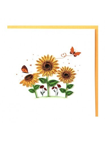 TENDANCES PETITS PETALES ΕΥΧΕΤΗΡΙΑ ΚΑΡΤΑ 15x15cm PP01C ΗΛΙΟΤΡΟΠΙΑ ΠΕΤΑΛΟΥΔΕΣ