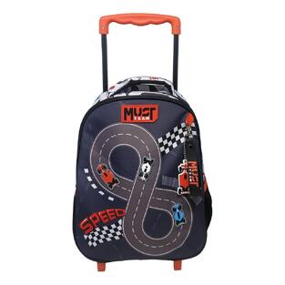 MUST TEAM ΣΧΟΛΙΚΗ ΤΣΑΝΤΑ ΣΑΚΙΔΙΟ TROLLEY ΤΡΟΛΕΙ ΝΗΠΙΑΓΩΓΕΙΟΥ 2 ΘΗΚΕΣ RACING CARS SPEED 587620