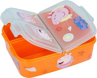 GIM ΤΑΠΕΡ ΔΟΧΕΙΟ ΦΑΓΗΤΟΥ ΠΛΑΣΤΙΚΟ 3 ΘΕΣΕΩΝ PEPPA PIG ΠΟΡΤΟΚΑΛΙ 53013920