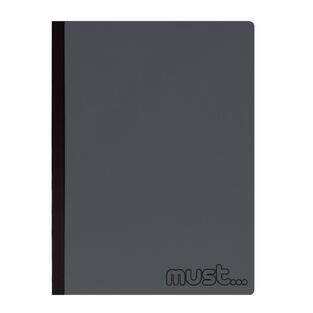 MUST ΤΕΤΡΑΔΙΟ FOLDI 17x25cm 3 ΘΕΜΑΤΩΝ ΡΙΓΕ ΜΕ ΓΡΑΜΜΕΣ (ΤΥΠΟΥ FLEX) 96φ ΜΑΥΡΟ ΓΚΡΙ 584669