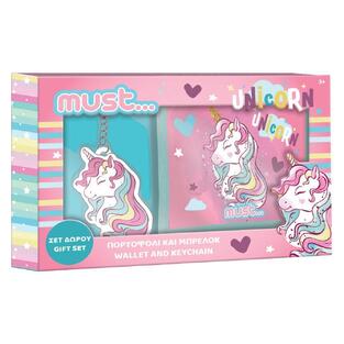 ΣΕΤ ΔΩΡΟΥ UNICORN ΠΟΡΤΟΦΟΛΙ ΜΕ ΜΠΡΕΛΟΚ 585475