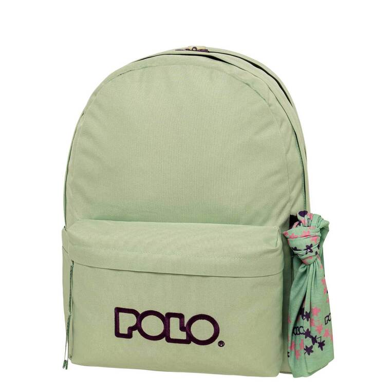 POLO ΣΧΟΛΙΚΗ ΤΣΑΝΤΑ ΣΑΚΙΔΙΟ ΠΛΑΤΗΣ ORIGINAL DOUBLE SCARF 30lt ΒΕΡΑΜΑΝ ΜΕ ΜΩΒ ΓΡΑΜΜΑΤΑ 901235 6848