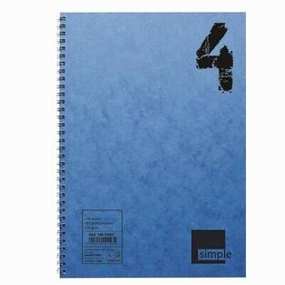 ΝΕΟΧΑΡΤ ΣΗΜΕΙΩΜΑΤΑΡΙΟ ΣΠΙΡΑΛ 12,5x17,6cm 4 ΘΕΜΑΤΩΝ SIMPLE 80φ ΜΠΛΕ 40581