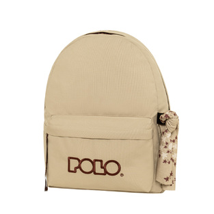POLO ΣΧΟΛΙΚΗ ΤΣΑΝΤΑ ΣΑΚΙΔΙΟ ΠΛΑΤΗΣ ΜΕ ΜΑΝΤΗΛΙ 23lt ΜΠΕΖ ΜΕ ΜΠΟΡΝΤΩ ΓΡΑΜΜΑΤΑ 901135 7432