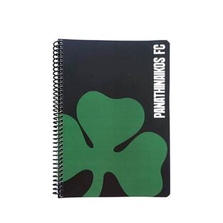 BACK ME UP ΤΕΤΡΑΔΙΟ ΣΠΙΡΑΛ 17x25cm 2 ΘΕΜΑΤΩΝ 70φ ΠΑΟ OFFICIAL ΜΑΥΡΟ 38500402