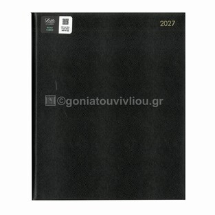 2027 ΗΜΕΡΟΛΟΓΙΟ LETTS ΕΒΔΟΜΑΔΙΑΙΟ 21,5x26,5cm LEGACY QUARTO BLACK 27081636