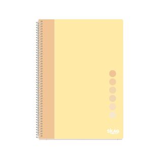 SKAG ΤΕΤΡΑΔΙΟ ΣΠΙΡΑΛ 17x25cm 3 ΘΕΜΑΤΩΝ 90φ PASTEL VIBE ΚΙΤΡΙΝΟ 312899