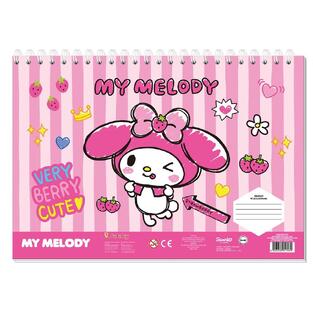 ΜΠΛΟΚ ΖΩΓΡΑΦΙΚΗΣ 23x33cm 40φ ΜΕ ΣΤΕΝΣΙΛ ΚΑΙ ΑΥΤΟΚΟΛΛΗΤΑ MY MELODY VERY BERRY CUTE 490299