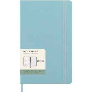 2025 2026 ΗΜΕΡΟΛΟΓΙΟ MOLESKINE LARGE (13x21cm) HARD COVER AQUAMARINE WEEKLY DIARY (ΕΒΔΟΜΑΔΙΑΙΟ ΗΜΕΡΟΛΟΓΙΟ 18ΜΗΝΟ)