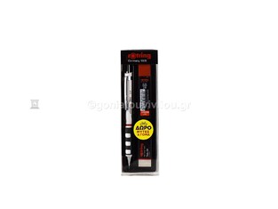 ROTRING TIKKY PROMO ΜΗΧΑΝΙΚΟ ΜΟΛΥΒΙ 0.5mm ΜΕ ΔΩΡΟ ΜΥΤΕΣ (0.5mm 2B) ΚΑΙ ΓΟΜΑ ΛΕΥΚΗ (TIKKY30) WHITE (ΛΕΥΚΟ)