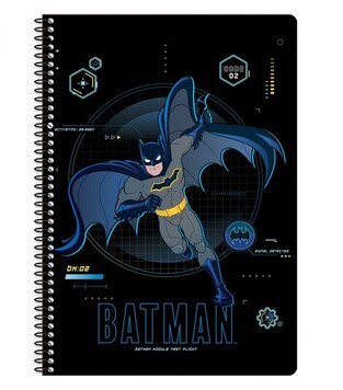 GRAFFITI ΤΕΤΡΑΔΙΟ ΣΠΙΡΑΛ 17x25cm 2 ΘΕΜΑΤΩΝ 60φ BATMAN 22502