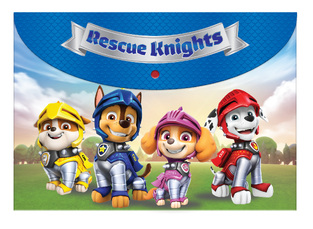 GIM ΦΑΚΕΛΟΣ ΜΕ ΚΟΥΜΠΙ ΠΛΑΣΤΙΚΟΣ A4 (21x29,7cm) PAW PATROL RESCUE KNIGHTS 48580