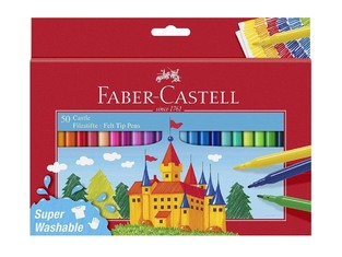 FABER CASTELL ΜΑΡΚΑΔΟΡΟΙ ΛΕΠΤΟΙ 50 ΧΡΩΜΑΤΑ 554204