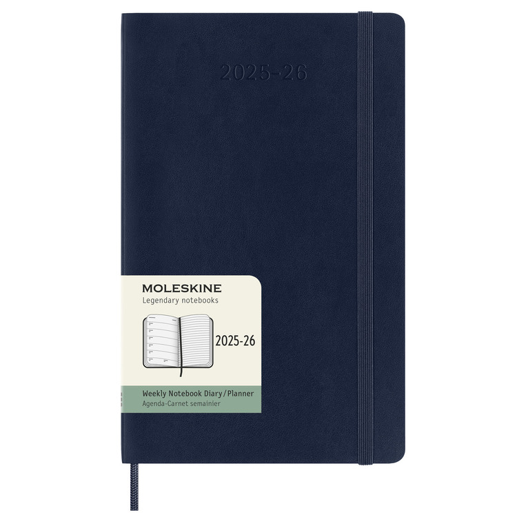 2025 2026 ΗΜΕΡΟΛΟΓΙΟ MOLESKINE LARGE (13x21cm) SOFT COVER BLUE WEEKLY DIARY (ΕΒΔΟΜΑΔΙΑΙΟ ΗΜΕΡΟΛΟΓΙΟ 18ΜΗΝΟ)