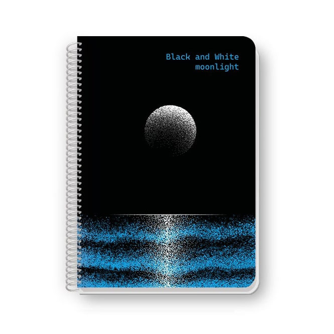 BLACK AND WHITE ΤΕΤΡΑΔΙΟ ΣΠΙΡΑΛ A4 (21x29,7cm) 2 ΘΕΜΑΤΩΝ 60φ MOONLIGHT ΜΠΛΕ 15719