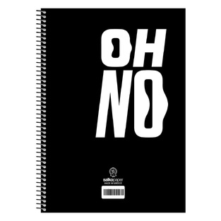 SALKO ΤΕΤΡΑΔΙΟ ΣΠΙΡΑΛ A4 (21x29,7cm) 3 ΘΕΜΑΤΩΝ 90φ OH NO ΜΑΥΡΟ OH NO ΚΥΜΑΤΙΣΤΟ 5528