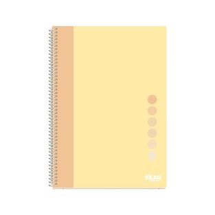 SKAG ΤΕΤΡΑΔΙΟ ΣΠΙΡΑΛ A4 (21x29,7cm) 2 ΘΕΜΑΤΩΝ 60φ PASTEL VIBE ΚΙΤΡΙΝΟ 312912