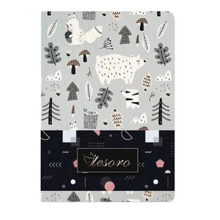 TESORO ΣΗΜΕΙΩΜΑΤΑΡΙΟ FOREST FLEXI 14x20cm 120φ ΡΙΓΕ ΜΕ ΓΡΑΜΜΕΣ ΓΑΛΑΖΙΟ 582375