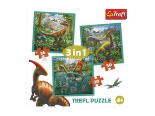 TREFL ΠΑΖΛ 3 ΣΕ 1 (20/36/50 ΤΕΜΑΧΙΩΝ) DINOSAURS ΔΕΙΝΟΣΑΥΡΟΙ 34837