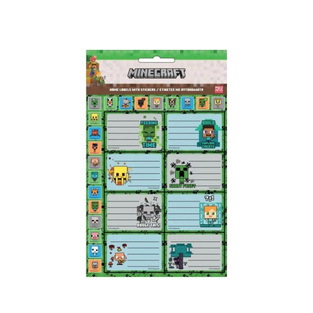 GIM ΕΤΙΚΕΤΕΣ ΤΕΤΡΑΔΙΩΝ ΜΕ ΑΥΤΟΚΟΛΛΗΤΑ MINECRAFT 2φ 775 70049