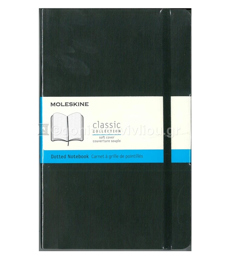 MOLESKINE ΣΗΜΕΙΩΜΑΤΑΡΙΟ LARGE (13x21cm) SOFT COVER BLACK DOTTED NOTEBOOK (ΜΕ ΚΟΥΚΙΔΕΣ)