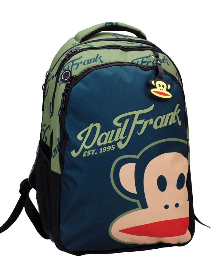 BACK ME UP PAUL FRANK ΣΧΟΛΙΚΗ ΤΣΑΝΤΑ ΣΑΚΙΔΙΟ ΠΛΑΤΗΣ ΔΗΜΟΤΙΚΟΥ VINTAGE ΠΡΑΣΙΝΟ ΛΑΔΙ 376 03031