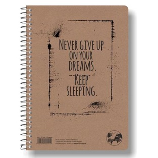 GLOBUS ΤΕΤΡΑΔΙΟ ΣΠΙΡΑΛ A4 (21x29,7cm) 2 ΘΕΜΑΤΩΝ ECO 60φ NEVER GIVE UP EC20