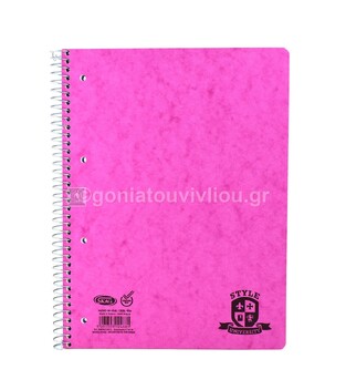 SKAG ΤΕΤΡΑΔΙΟ ΣΠΙΡΑΛ A4 (21x29,7cm) 4 ΘΕΜΑΤΩΝ 120φ ΠΡΕΣΠΑΝ PRESPAN STYLE ΠΕΡΦΟΡΕ ΡΟΖ 124881