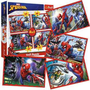 TREFL ΠΑΖΛ 4 ΣΕ 1 (35/48/54/70 ΤΕΜΑΧΙΩΝ) THE HEROIC SPIDERMAN 34384
