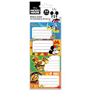 ΑΥΤΟΚΟΛΛΗΤΕΣ ΕΤΙΚΕΤΕΣ ΤΕΤΡΑΔΙΩΝ 20τεμ 5φ MICKEY 563895