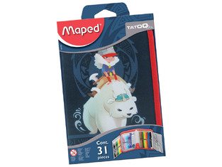 MAPED ΚΑΣΕΤΙΝΑ ΤΕΤΡΑΓΩΝΗ ΓΕΜΑΤΗ TATOO VIKING ΒΙΚΙΝΓΚ ΜΠΛΕ ΣΚΟΥΡΟ 96781003