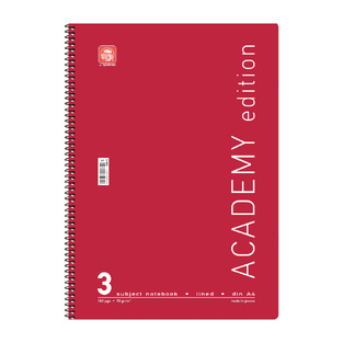 SPECIAL BY TYPOTRUST ΤΕΤΡΑΔΙΟ ΣΠΙΡΑΛ ACADEMY A4 (21x29,7cm) 3 ΘΕΜΑΤΩΝ 90φ ΚΟΚΚΙΝΟ
