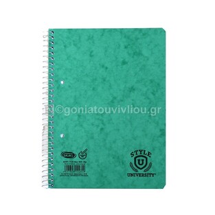 SKAG ΤΕΤΡΑΔΙΟ ΣΠΙΡΑΛ 17x25cm 3 ΘΕΜΑΤΩΝ 90φ ΠΡΕΣΠΑΝ STYLE ΠΕΡΦΟΡΕ ΜΕ ΤΡΥΠΕΣ ΠΡΑΣΙΝΟ 124829