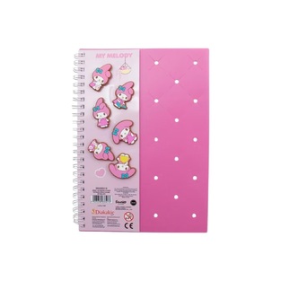 ΣΗΜΕΙΩΜΑΤΑΡΙΟ ΣΠΙΡΑΛ A5 60φ ΜΕ 6 PINS MY MELODY 490318