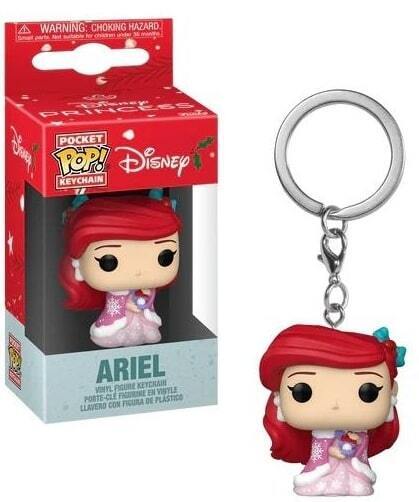 FUNKO POCKET POP PRINCESS HOLIDAY ARIEL VINYL FIGURE KEYCHAIN