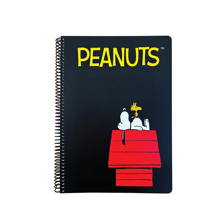 BMU ΤΕΤΡΑΔΙΟ ΣΠΙΡΑΛ A4 (21x29,7cm) 2 ΘΕΜΑΤΩΝ 70φ PEANUTS SNOOPY BLACK 365 11440