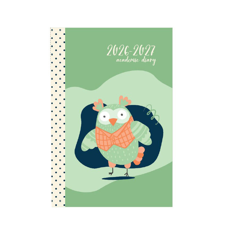 2026 2027 ΗΜΕΡΟΛΟΓΙΟ ΑΚΑΔΗΜΑΙΚΟ ΗΜΕΡΗΣΙΟ PHOTO OWLS 14x21cm ΠΡΑΣΙΝΟ 985 (EKDOSIS)