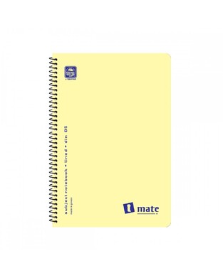 SPECIAL BY TYPOTRUST ΤΕΤΡΑΔΙΟ ΣΠΙΡΑΛ T MATE ΠΛΑΣΤΙΚΟ ΑΔΙΑΦΑΝΟ ΕΞΩΦΥΛΛΟ 17x25cm 3 ΘΕΜΑΤΩΝ 90φ ΚΙΤΡΙΝΟ