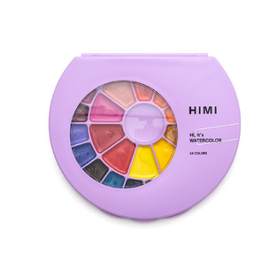 HIMI ΣΕΤ ΝΕΡΟΜΠΟΓΙΕΣ 24 ΧΡΩΜΑΤΑ ΜΕ ΠΙΝΕΛΟ SEMI MOIST WATERCOLOUR HIMIYSC188