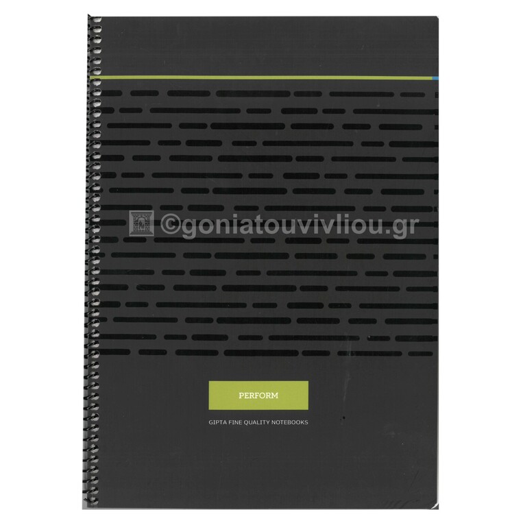 UNIPAP GIPTA ΤΕΤΡΑΔΙΟ ΣΠΙΡΑΛ A4 (21x29,7cm) 4 ΘΕΜΑΤΩΝ 80φ ΠΕΡΦΟΡΕ PERFORM ΛΑΧΑΝΙ 35733