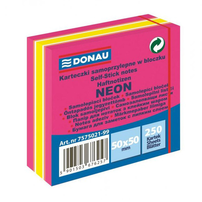 DONAU ΑΥΤΟΚΟΛΛΗΤΑ ΧΑΡΤΑΚΙΑ ΣΗΜΕΙΩΣΕΩΝ ΚΥΒΟΣ MINI 5x5cm NEON ΧΡΩΜΑΤΙΣΤΟΣ ΡΟΖ ΑΠΟΧΡΩΣΕΙΣ 250φ 757502199