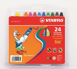 STABILO ΛΑΔΟΠΑΣΤΕΛ OIL PASTEL TRIO 24 ΧΡΩΜΑΤΑ 2624PL