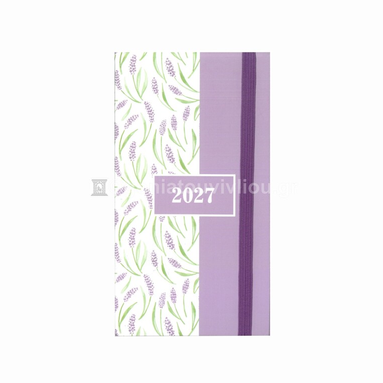 2027 ΗΜΕΡΟΛΟΓΙΟ ΕΒΔΟΜΑΔΙΑΙΟ ΑΤΖΕΝΤΑ 8x16cm BLOSSOM ΜΩΒ ΜΕ ΛΑΣΤΙΧΟ 587889 (TESORO)
