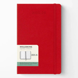 2025 2026 ΗΜΕΡΟΛΟΓΙΟ MOLESKINE LARGE (13x21cm) SOFT COVER RED WEEKLY DIARY (ΕΒΔΟΜΑΔΙΑΙΟ ΗΜΕΡΟΛΟΓΙΟ 18ΜΗΝΟ)